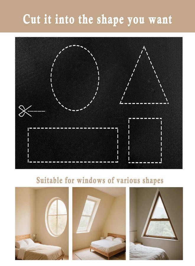 Frayot Blackout Blinds Shade,100% Blackout Material Curtains with Stickers,Portable Install for Bedroom,Travel, Dorm Room Window Shades No Drill（157" x 57" 1 Pack） - Image 5
